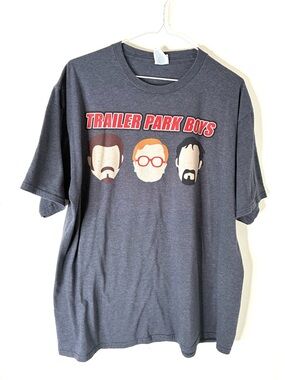 Port And Company Heather Blue Trailer Park Boys Graphic Tee Cartoon Crew Neck